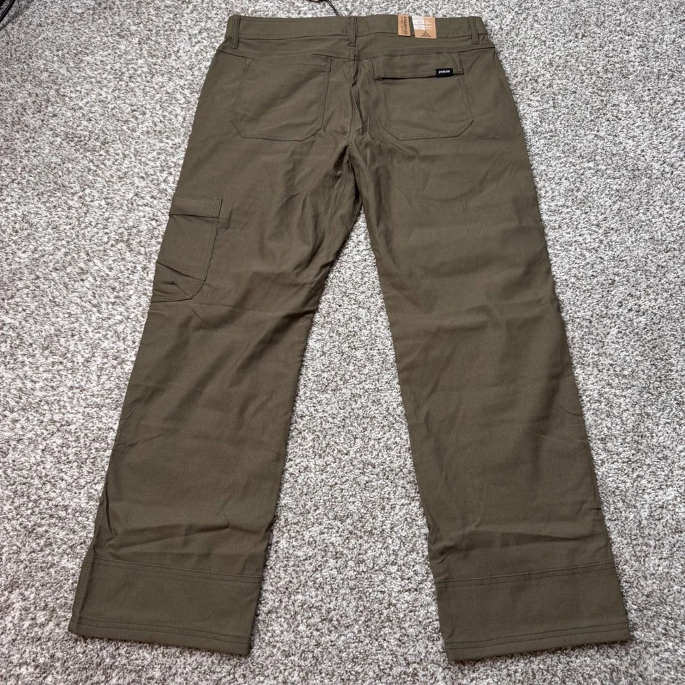 PrAna Zion II 32x30 Stretch Pant Relaxed Fit Straight Leg Slate Green Hiking New